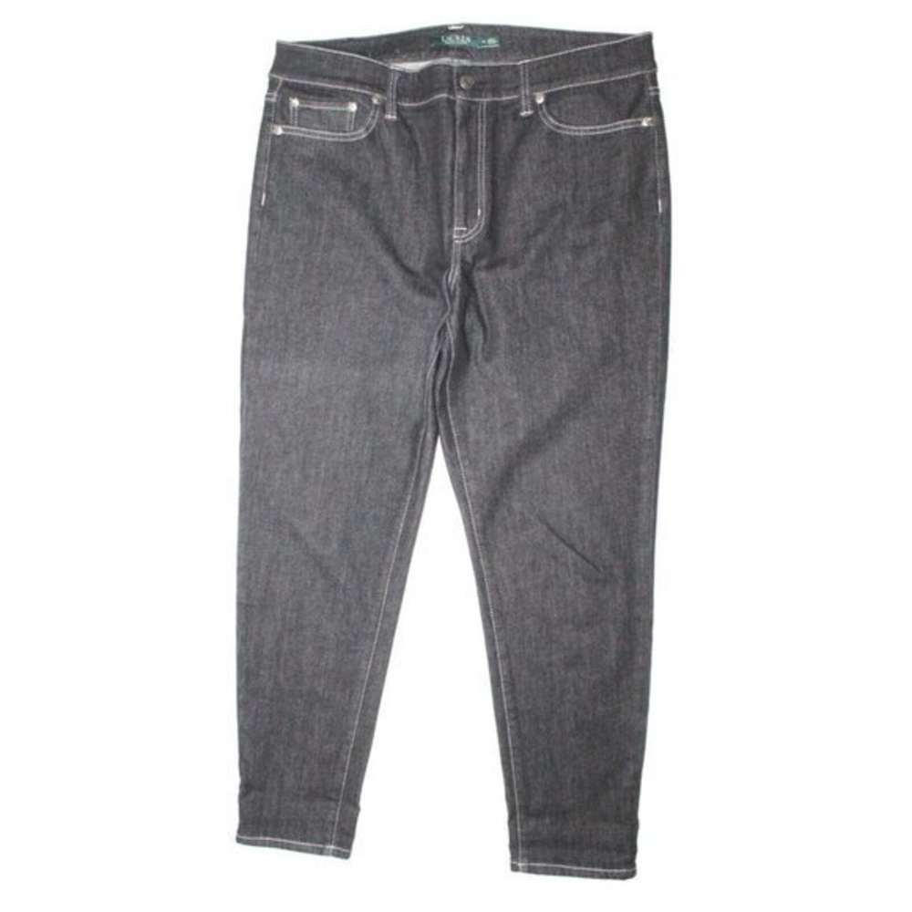 Lauren Ralph Lauren Premier Skinny Ankle Mid Rise Denim Jeans Womens Size 12 EUC